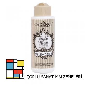 Style Mat Akrilik Boya-120ml S-9001 Beyaz